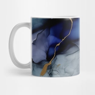 Azure Glimmer - Abstract Alcohol Ink Art Mug